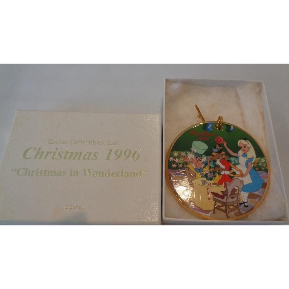Disney Grolier Christmas in Wonderland Ornament 1996 Alice